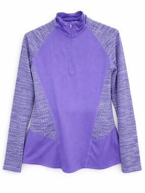 Zella Purple Half-Zip Long Sleeve Pullover